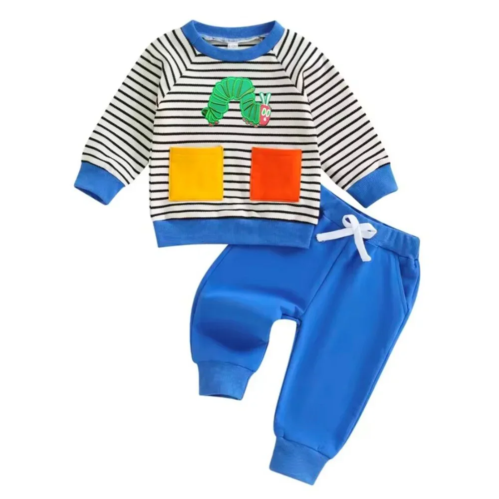 The Very Hungry Caterpillar Boy Outfit Birthday Clothes Sweater Pants